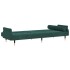 Sofá cama con cojines terciopelo verde