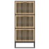 Mueble zapatero madera contrachapada negro 52x25x120