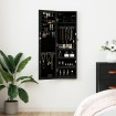 Espejo con joyero y luces LED para pared negro
