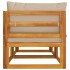 Sofás modulares esquina 2 uds madera acacia cojines gris