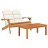 Juego de muebles de jardín Adirondack 2 piezas madera