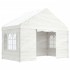 Cenador con techo polietileno blanco 4,08x2,23x3,22