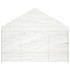 Cenador con techo polietileno blanco 4,08x2,23x3,22