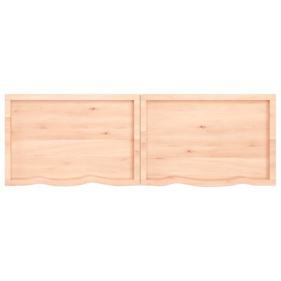 Estante de pared madera maciza roble sin tratar 180x60x(2-4)
