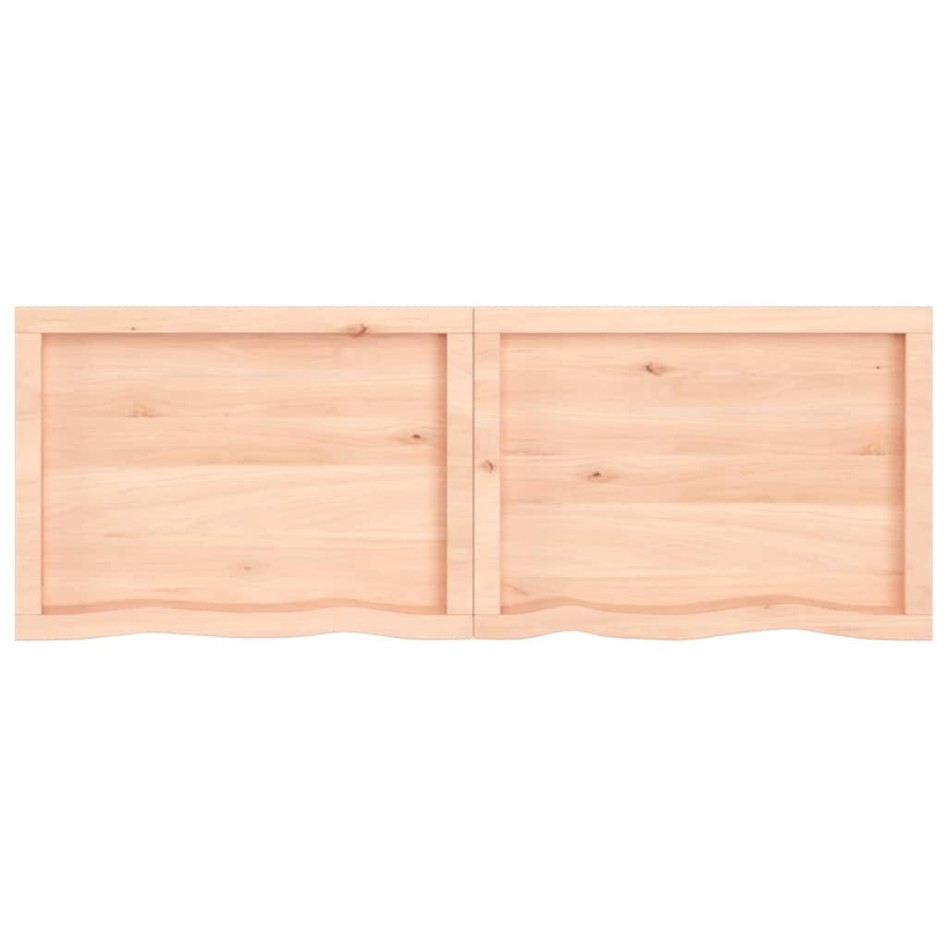 Estante de pared madera maciza roble sin tratar 160x50x(2-4)
