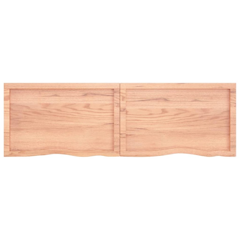 Estante pared madera roble tratada marrón claro 160x50x(2-6)