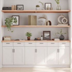 Estante de pared madera maciza roble sin tratar 220x50x(2-4)