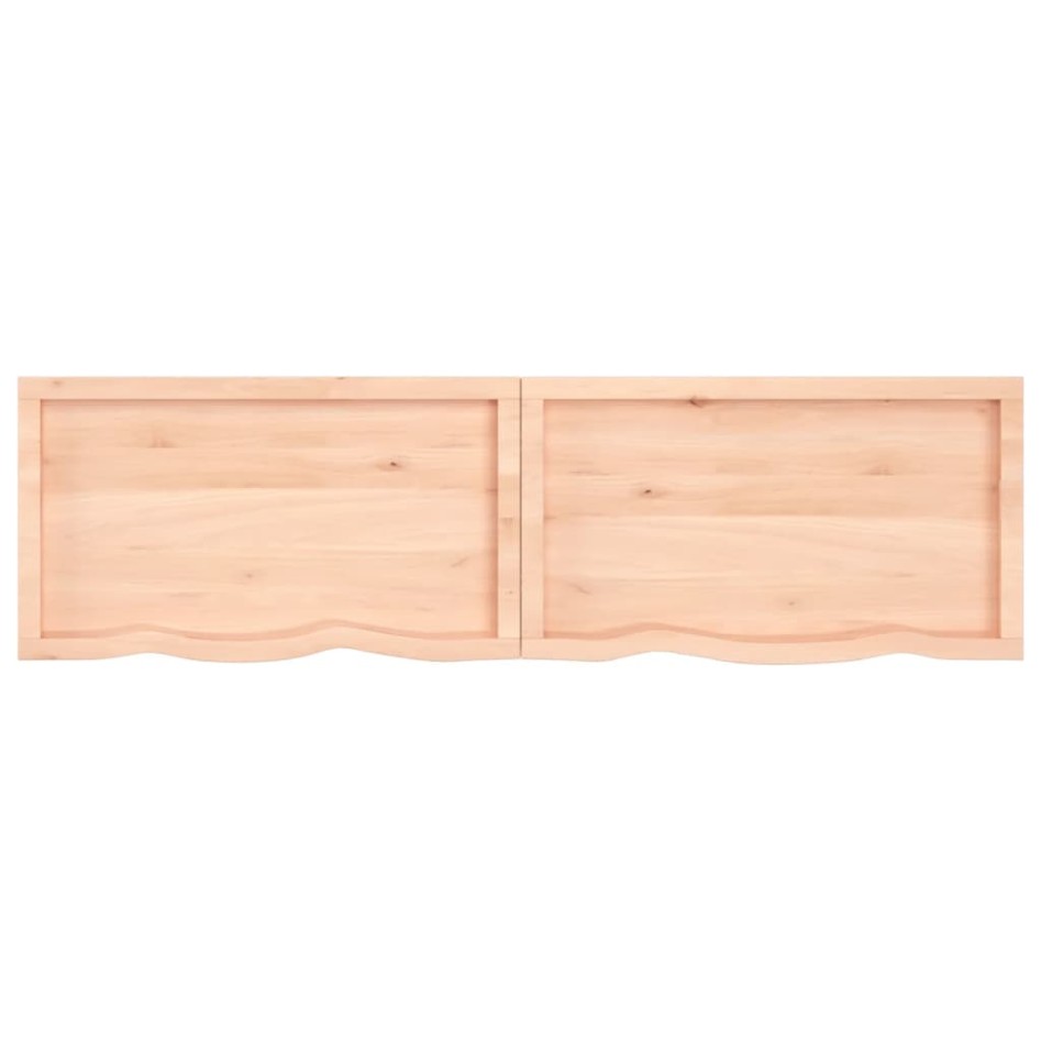 Estante de pared madera maciza roble sin tratar 200x50x(2-6)