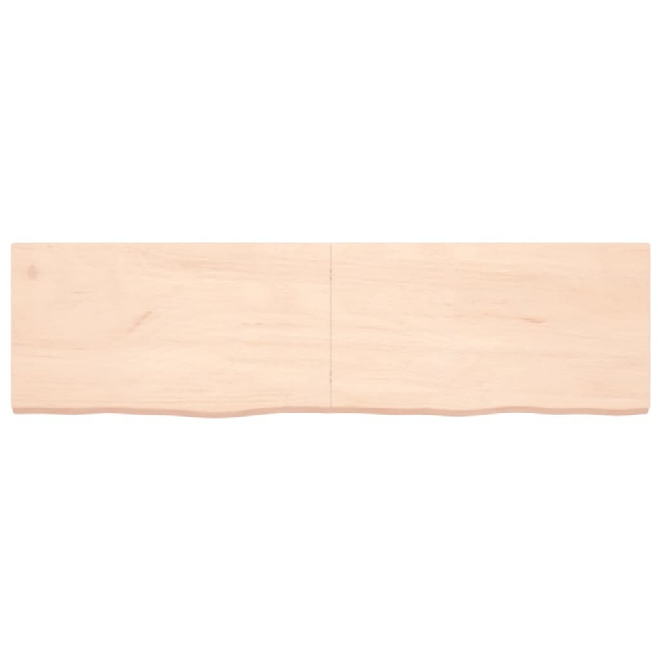 Estante de pared madera maciza roble sin tratar 180x50x(2-4)