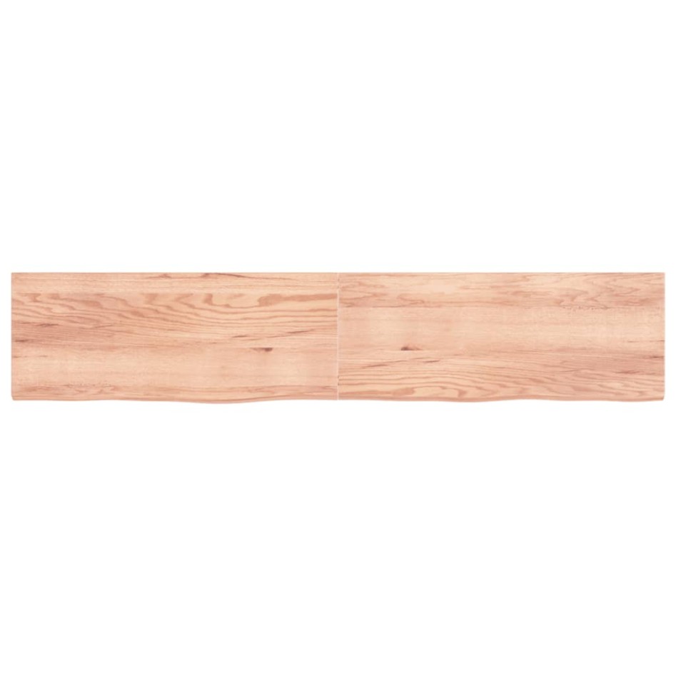 Estante pared madera roble tratada marrón claro 200x40x(2-4)