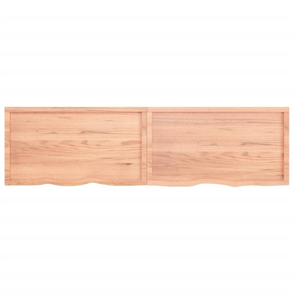 Estante pared madera roble tratada marrón claro 220x60x(2-6)