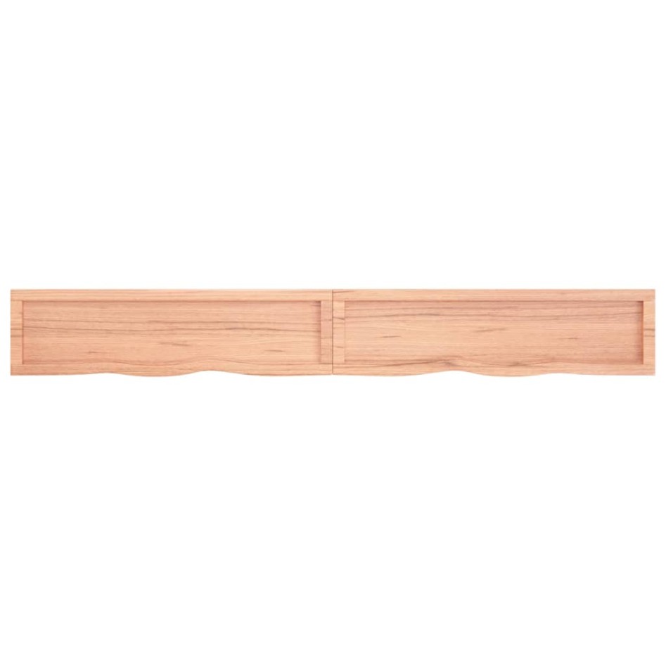 Estante pared madera roble tratada marrón claro 220x30x(2-4)