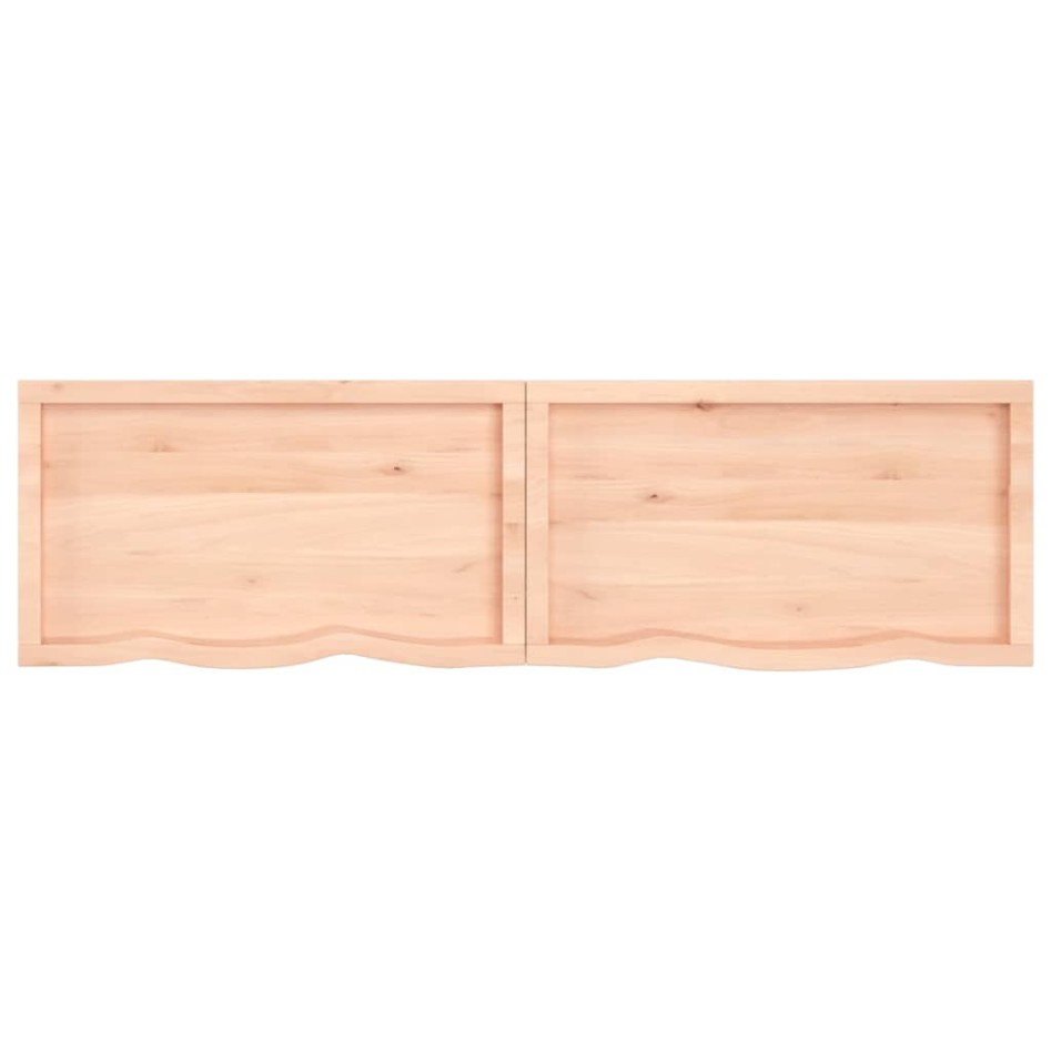 Encimera de baño madera maciza sin tratar 200x50x(2-6)