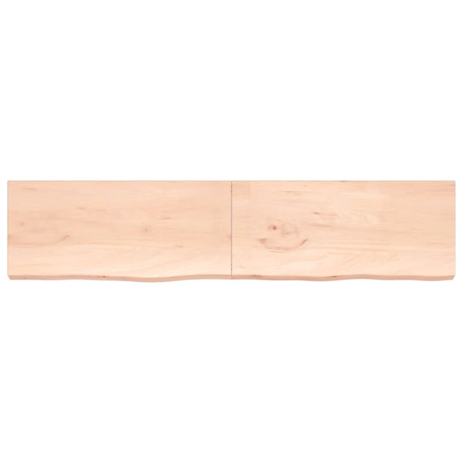 Encimera de baño madera maciza sin tratar 220x50x(2-6)