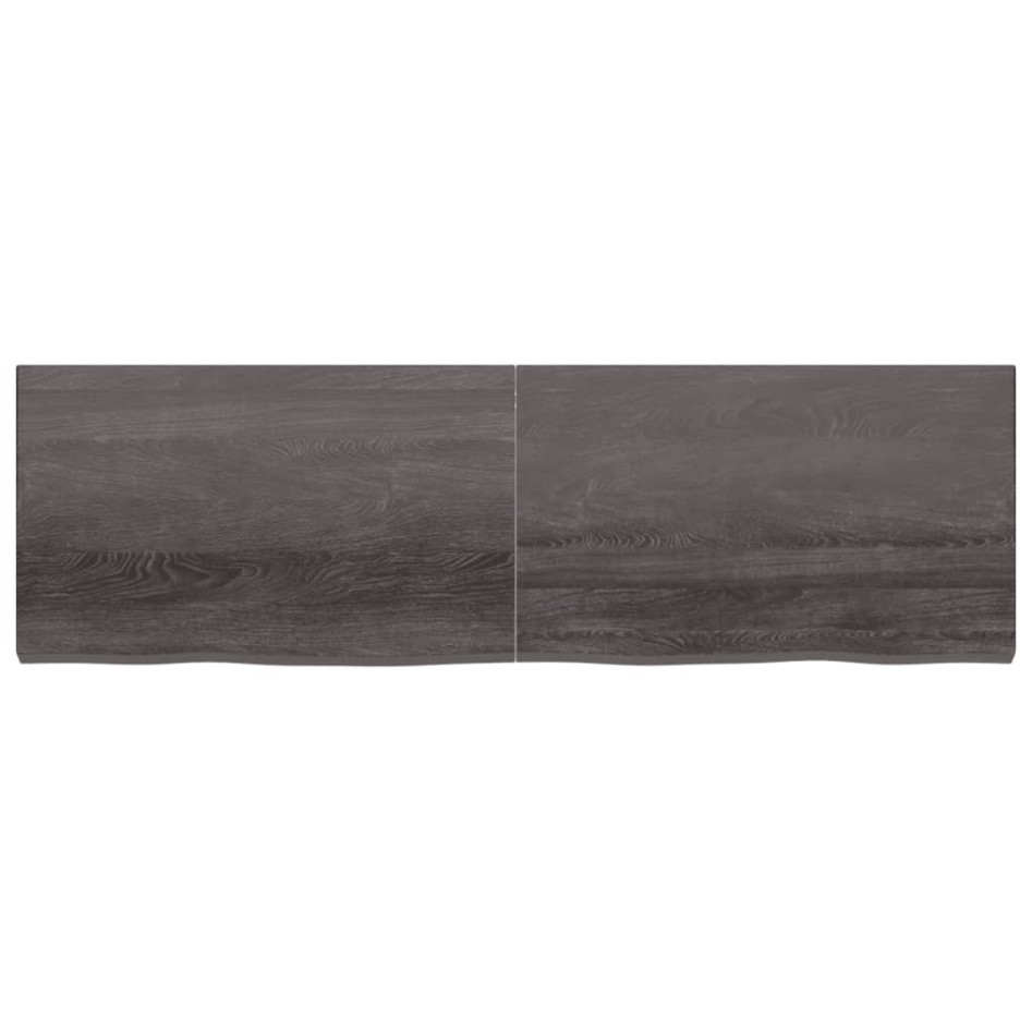 Encimera de baño madera tratada marrón oscuro 200x60x(2-6)