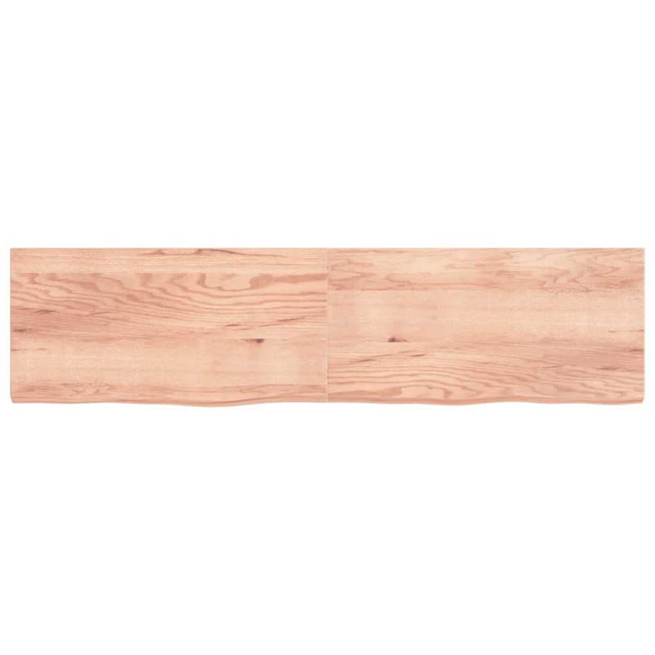 Encimera baño madera maciza tratada marrón claro
