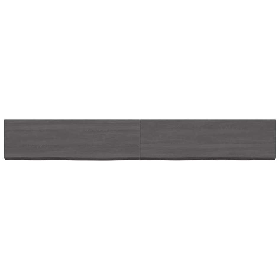 Encimera de baño madera tratada marrón oscuro 200x30x(2-6)