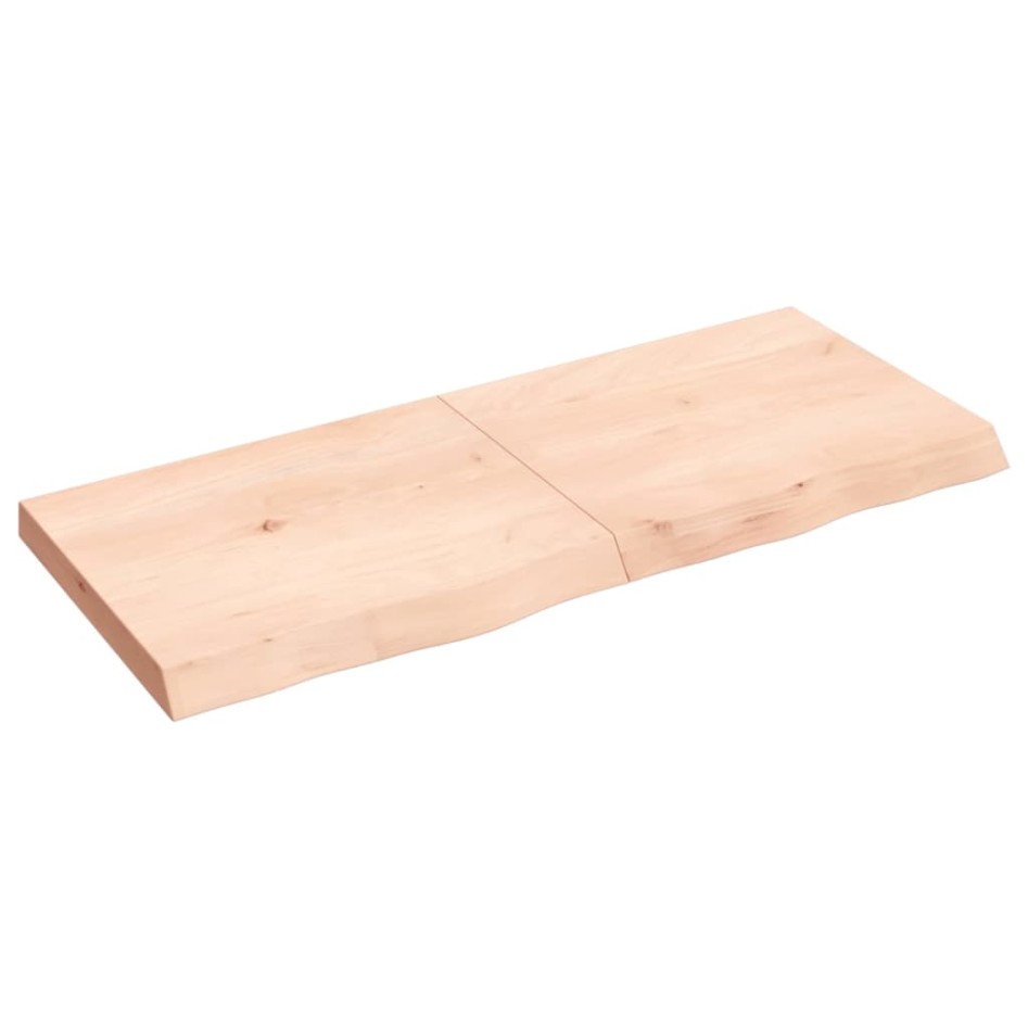 Encimera de baño madera maciza sin tratar 120x50x(2-6)