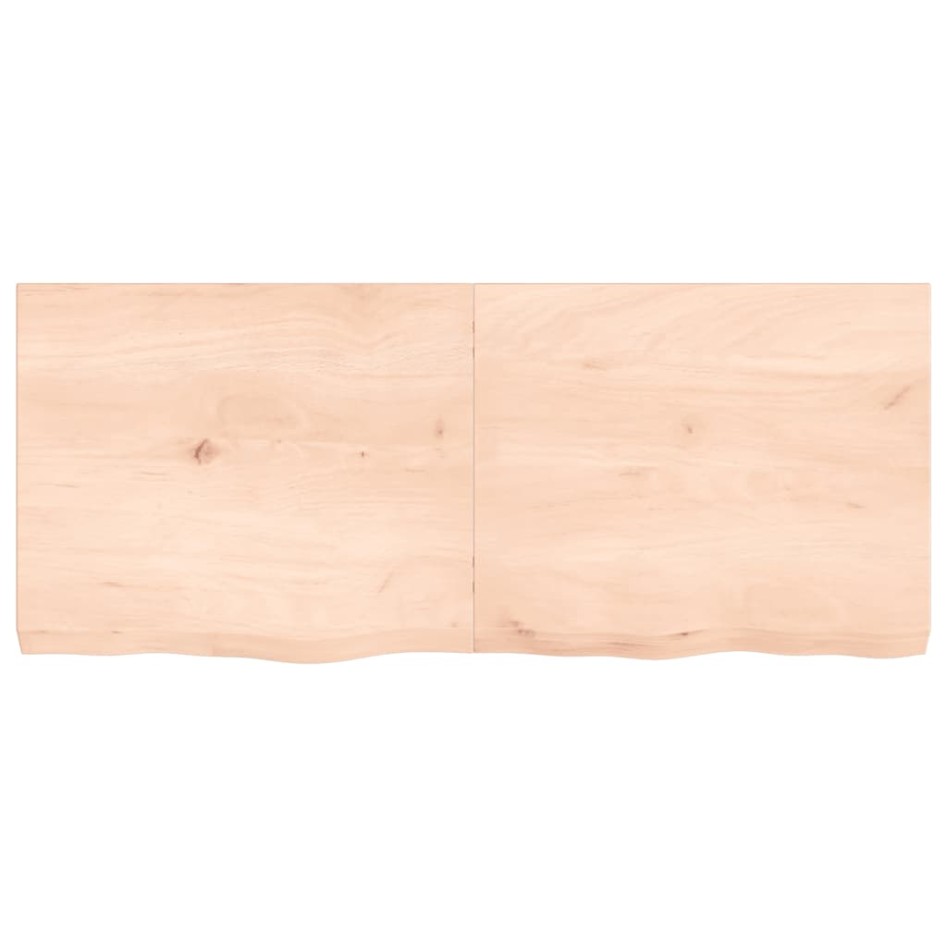 Encimera de baño madera maciza sin tratar 120x50x(2-6)