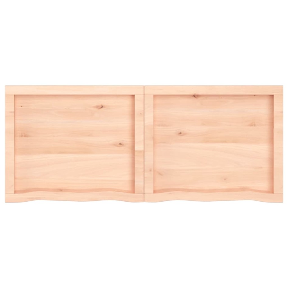 Encimera de baño madera maciza sin tratar 120x50x(2-6)