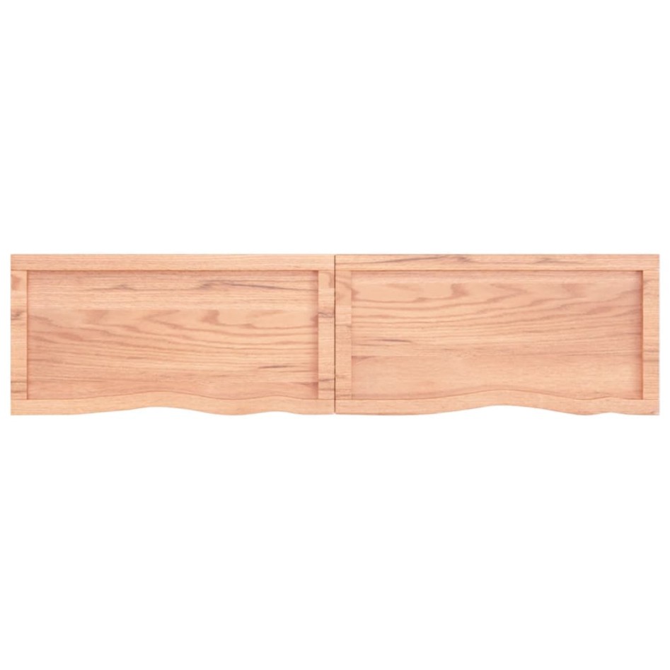 Encimera baño madera maciza tratada marrón claro