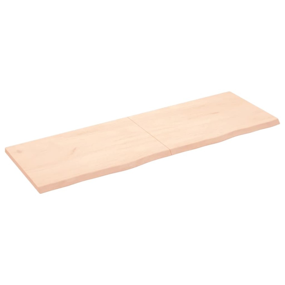 Encimera de baño madera maciza sin tratar 180x60x(2-4)