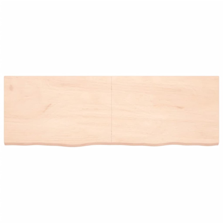Encimera de baño madera maciza sin tratar 180x60x(2-4)