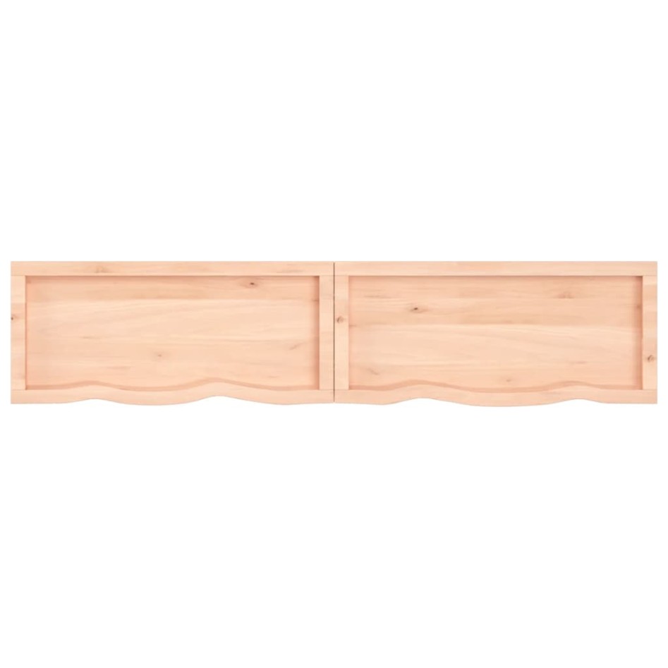 Encimera de baño madera maciza sin tratar 180x40x(2-4)