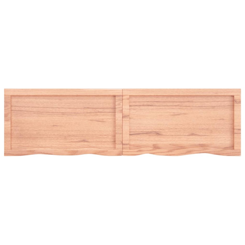 Encimera baño madera maciza tratada marrón claro