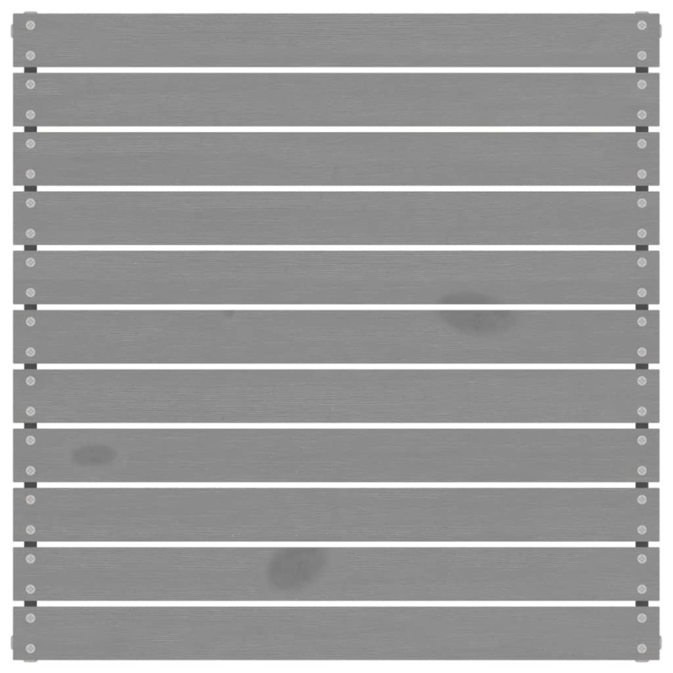 Juego muebles de jardín 3 pzas cojines gris madera pino