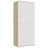 Mueble zapatero contrachapada blanco y roble 80x39x178