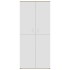 Mueble zapatero contrachapada blanco y roble 80x39x178