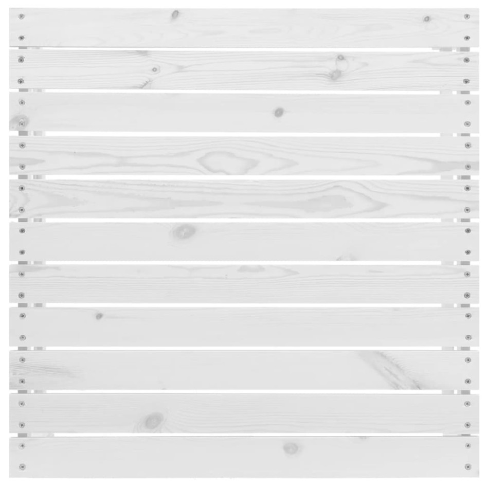 Juego de muebles de jardín 3 pzas y cojines blanco madera