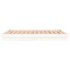Estructura de cama con LED madera maciza blanco 135x190