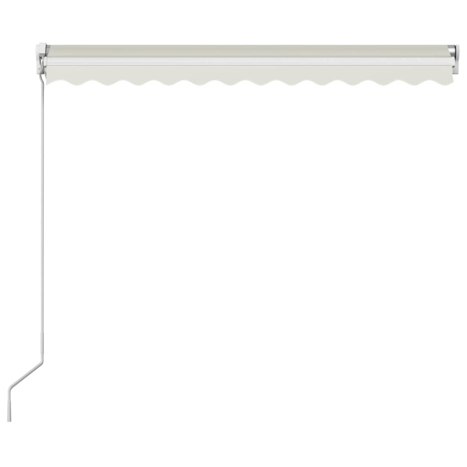 Toldo manual retráctil color crema 300x250