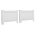 Cubiertas para radiador 2 unidades MDF blanco 112x19x81,5