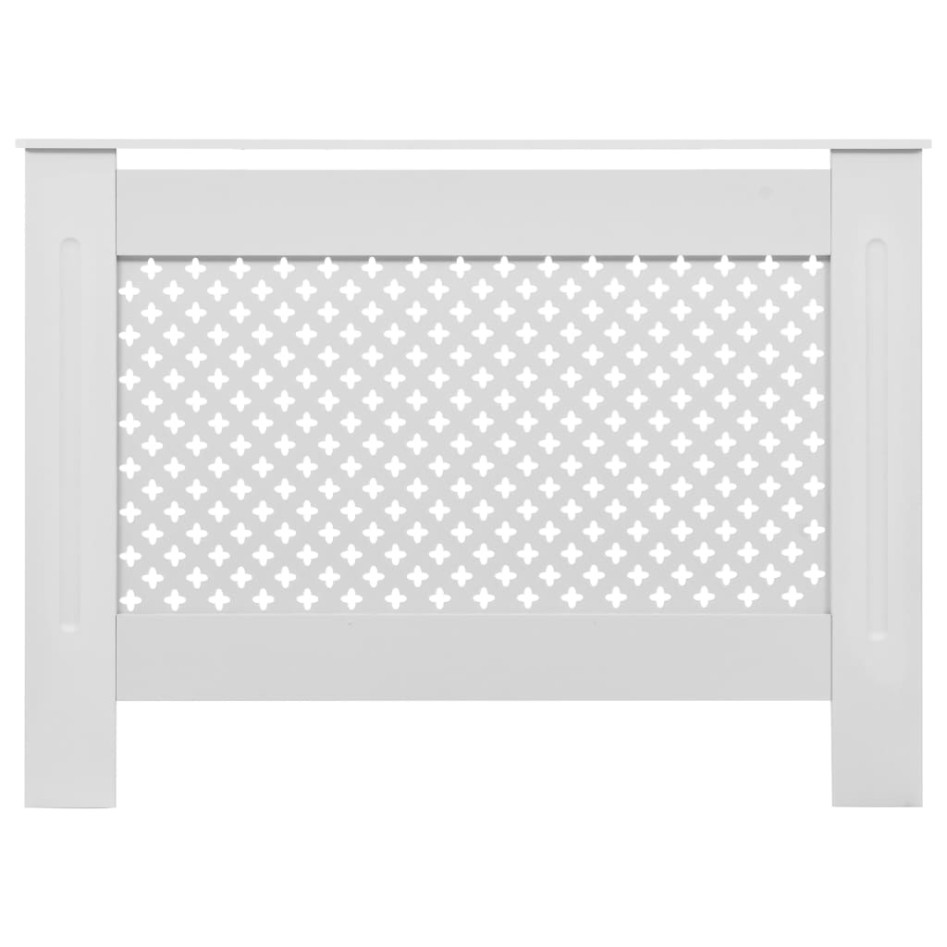 Cubiertas para radiador 2 unidades MDF blanco 112x19x81,5