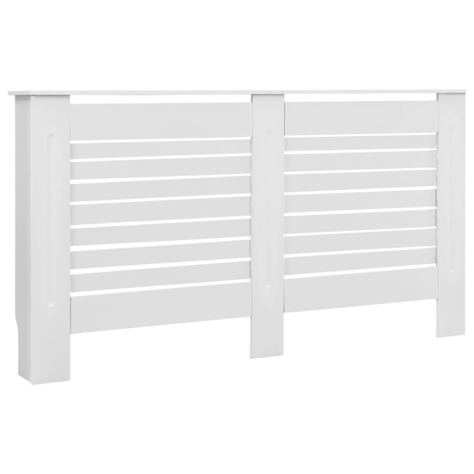 Cubiertas para radiador 2 unidades MDF blanco 152x19x81,5