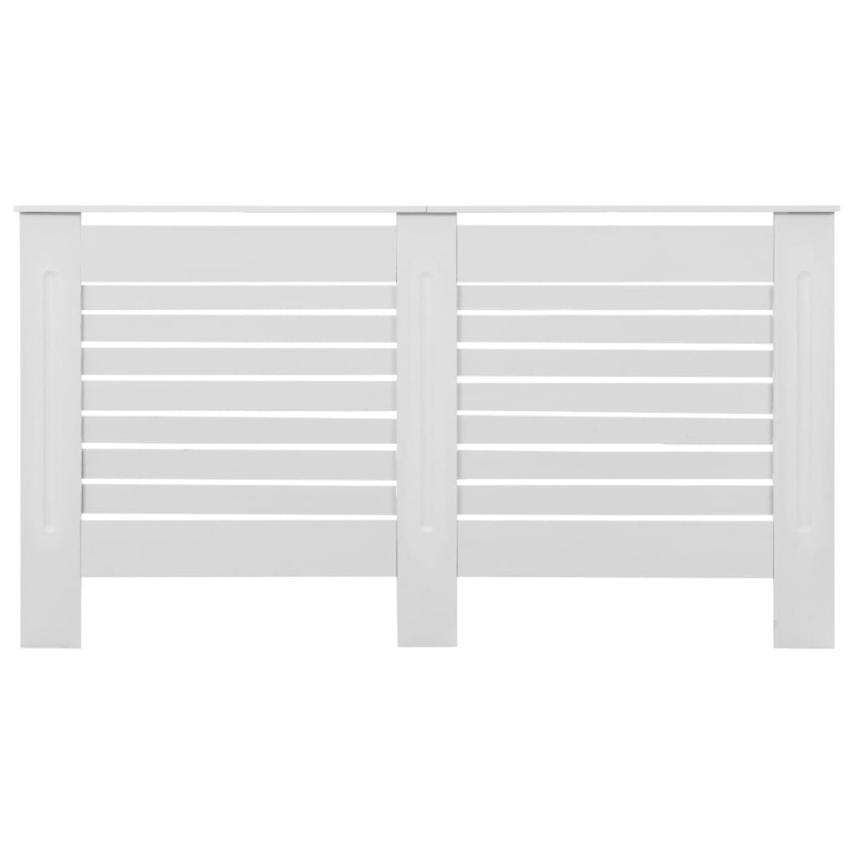 Cubiertas para radiador 2 unidades MDF blanco 152x19x81,5