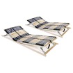 Somieres de cama 2 uds con 42 láminas 7 zonas 70x200 cm