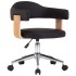 Silla de oficina giratoria madera curvada cuero sintético