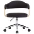 Silla de oficina giratoria madera curvada cuero sintético
