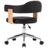 Silla de oficina giratoria madera curvada cuero sintético