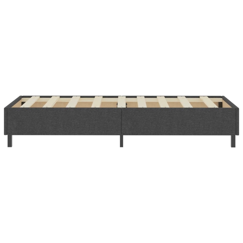 Cama box spring tela gris oscuro 100x200