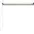 Toldo retráctil manual con LED crema 300x250