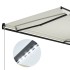 Toldo retráctil manual con LED crema 300x250