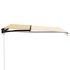 Toldo manual retráctil amarillo y blanco 300x250