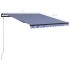 Toldo automático retráctil azul y blanco 300x250