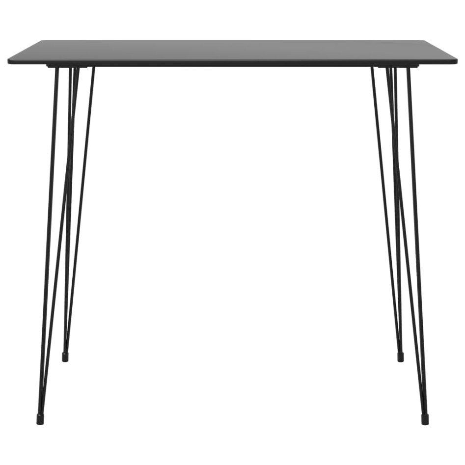 Mesa alta y taburetes de bar 5 piezas negro y