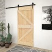 Puerta corredera con herrajes madera maciza de pino 80x210 cm